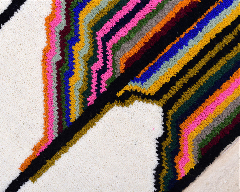 Colorful Moroccan Berber Rug, Boho Rug for Living Room