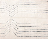 Abstract Rug, Off White and Black Moroccan Rug