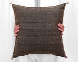 Cactus Silk Moroccan Sabra Pillow Throw, Mocha Brown - Square 20"x20" (CTS-P126)