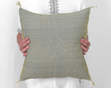 Cactus Silk Moroccan Sabra Pillow Throw, Apple Green - Square 18"x18" (CTS-Z110)