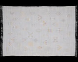 Cactus Silk Moroccan Sabra Area Rug - Light Gray 5'10"x8'06"ft  (RNS-L056)