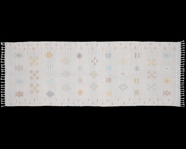 Cactus Silk Moroccan Sabra Runner - Light Gray 2'11"x8'03"ft  (UNS-M033)