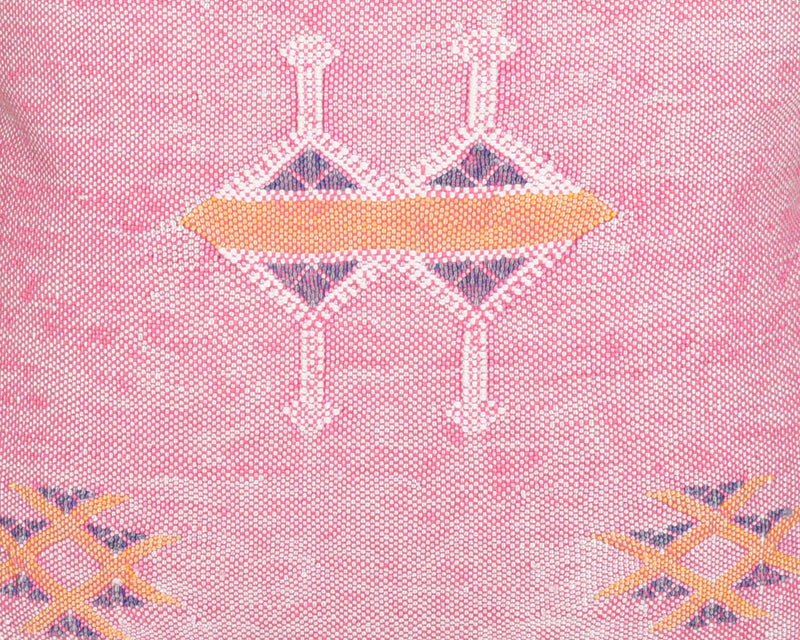 Moroccan Cactus Silk Pillow, Light Pink Sabra Silk Pillow, 20"x20" Berber Pillow (CTS-P06)