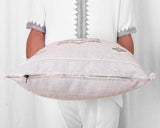 Cactus Silk Moroccan Sabra Pillow Throw, Bluestone Gray - Square 20"x20" (CTS-P140)