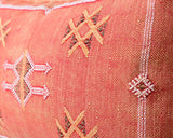 Cactus Silk Moroccan Sabra Lumbar Throw, Burnt Orange - Rectangle 13"x21" (CTS-S139)