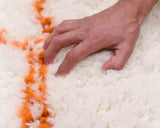 Moroccan Rug, Orange Berber Rug,Beni Ourain Carpet