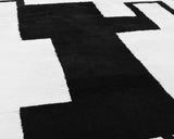 Black and White Moroccan Rug, Modern Rugs for Bedroom