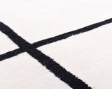 Minimalist Moroccan Rug, Black and White Wool Rug