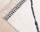 Moroccan Wool Rug, Black White Rug, Beni Ouarain