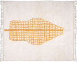 Moroccan Rug, Contemporary Rug, Yellow Print Rug,