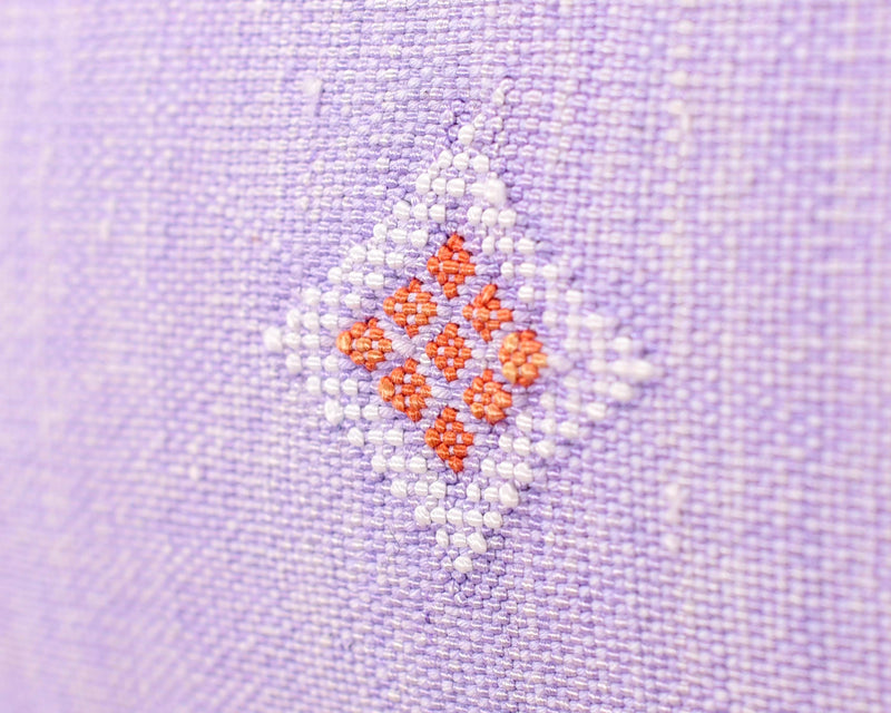 Cactus Silk Moroccan Sabra Lumbar Throw, Lilac Purple - Rectangle 14"x36" (CTS-A126)