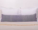 Cactus Silk Moroccan Sabra Lumbar Throw with Fringe, Violet Purple - Rectangle 12"x47"  (CTS-K11)