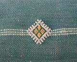 Cactus Silk Moroccan Sabra Lumbar Throw with Fringe, Avocado Green - Rectangle 12"x47"  (CTS-K13)