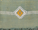 Cactus Silk Moroccan Sabra Lumbar Throw with Fringe, Pistachio Green - Rectangle 12"x47"  (CTS-K20)