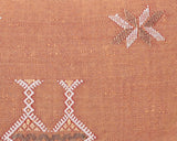 Cactus Silk Moroccan Sabra Pillow Throw, Burnt Orange - Square 22"x22" (CTS-M100)
