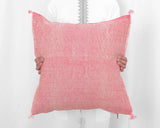 Cactus Silk Moroccan Sabra Pillow Throw, Dusty Pink - Square 22"x22" (CTS-M107)