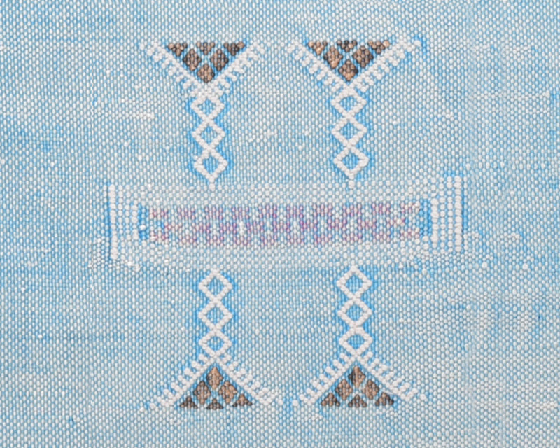 Cactus Silk Moroccan Sabra Pillow Throw, Sky Blue - Square 22"x22" (CTS-M108)