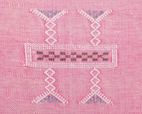 Cactus Silk Moroccan Sabra Pillow Throw, Taffy Pink - Square 22"x22" (CTS-M109)