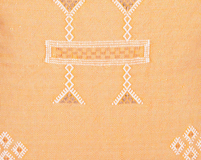 Cactus Silk Moroccan Sabra Pillow Throw, Mustard Yellow - Square 22"x22" (CTS-M110)
