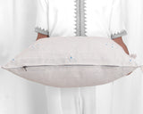Cactus Silk Moroccan Sabra Pillow Throw, Light Gray - Square 22"x22" (CTS-M118)