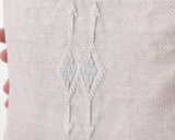 Cactus Silk Moroccan Sabra Pillow Throw, Light Gray - Square 20"x20" (CTS-P118)