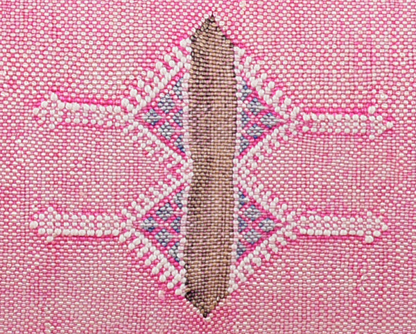 Cactus Silk Moroccan Sabra Lumbar Throw, Taffy Pink - Rectangle 13"x21" (CTS-S107)