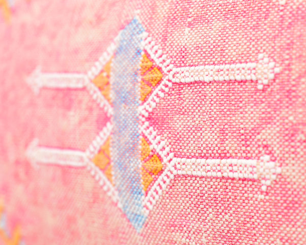 Cactus Silk Moroccan Sabra Lumbar Throw, Pink  - Rectangle 13"x21" (CTS-S132)
