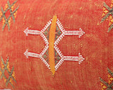 Cactus Silk Moroccan Sabra Lumbar Throw, Imperial Red - Rectangle 13"x21" (CTS-S134)