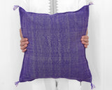 Cactus Silk Moroccan Sabra Pillow Throw, Violet Purple - Square 18"x18" (CTS-Z104)
