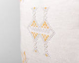 Cactus Silk Moroccan Sabra Pillow Throw, Off White - Square 18"x18" (CTS-Z118)