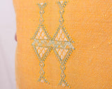 Cactus Silk Moroccan Sabra Pillow Throw, Mustard Yellow - Square 18"x18" (CTS-Z133)