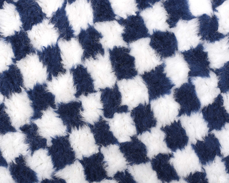 Blue Checkered Rug, Moroccan Rug