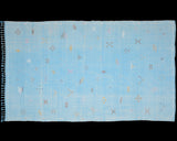 Cactus Silk Moroccan Sabra Area Rug - Sky Blue 5'05"x9'03"ft  (RNS-L071)
