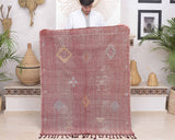 Cactus Silk Moroccan Sabra Accent Rug - Light Copper Red 3'10"x5'01"ft 