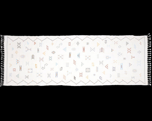 Cactus Silk Moroccan Sabra Runner - Off White 2'11"x8'00"ft  (UNS-M004)